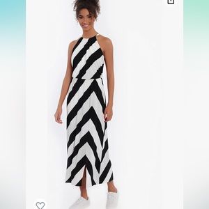 London times new with tags white with black stripes dress size 2